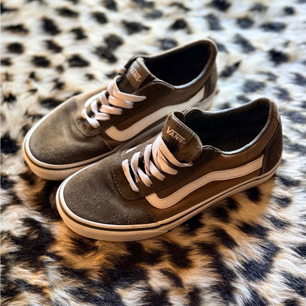 Vans Olive Suede Sneakers - Picture 3 of 4